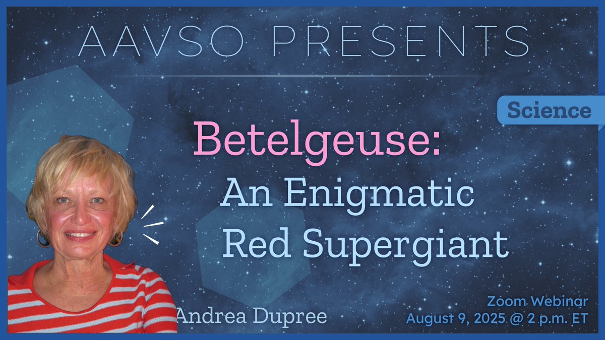 Description
Betelgeuse continues to challenge us: a Great Dimming, and perhaps a companion hidden within its atmosphere. Dr. Andrea Dupree relates the history, puzzling behavior, and contributions of the AAVSO as well as ongoing studies.

linkly.link/2CFE1