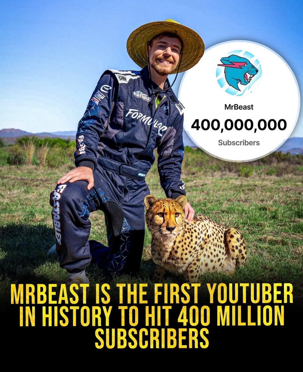 wealthibrah's tweet photo. MrBeast just got a trophy no one else can ever have
MrBeast received a custom-made YouTube play button for becoming the first YouTuber ever to reach 400 million subscribers.
#LaCasaDeLosFamososMx #ちはやふる #DesafioDelSigloXXI #宝鐘マリン生誕祭2025 #วอลเลย์บอลชาย https://t.co/sqbzKkErco