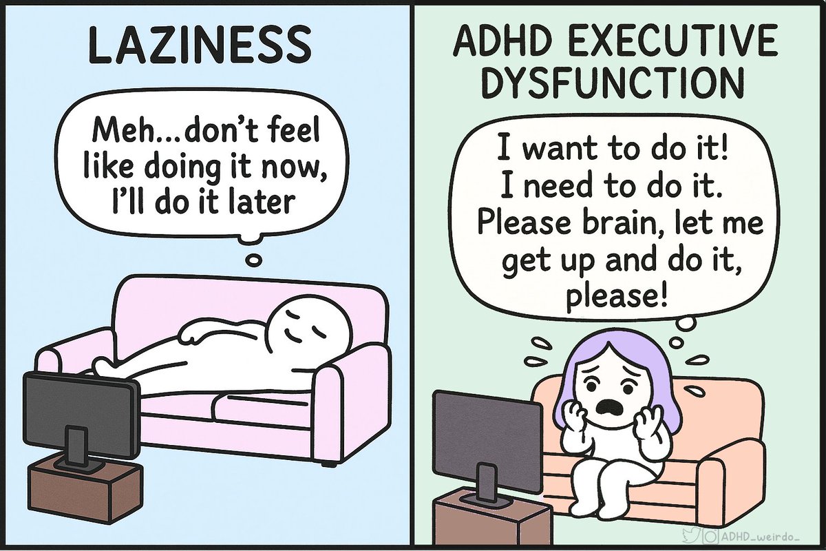 "You're Lazy!"
"You're Useless!"

No
You're just ADHD.