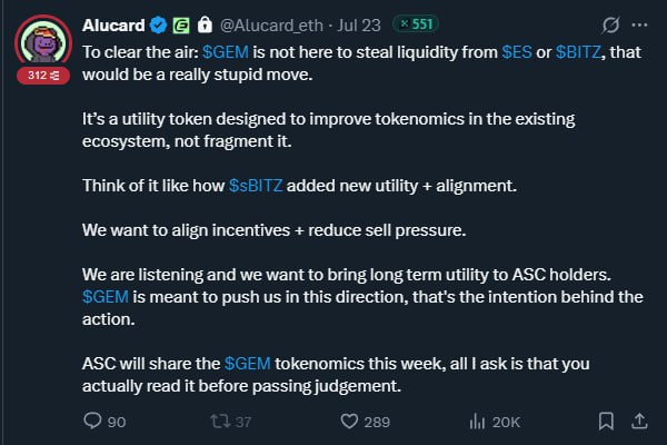 The lowest score in the HISTORY of <a href="/ethos_network/">Ethos</a> achievement has been unlocked by none other than <a href="/Alucard_eth/">Alucard (RIP)</a>, the Community Lead of <a href="/EclipseFND/">Eclipse</a>.

312.

The least trustworthy person in crypto.

He has gone PRIVATE yesterday.

Here's a brief timeline of what led to this