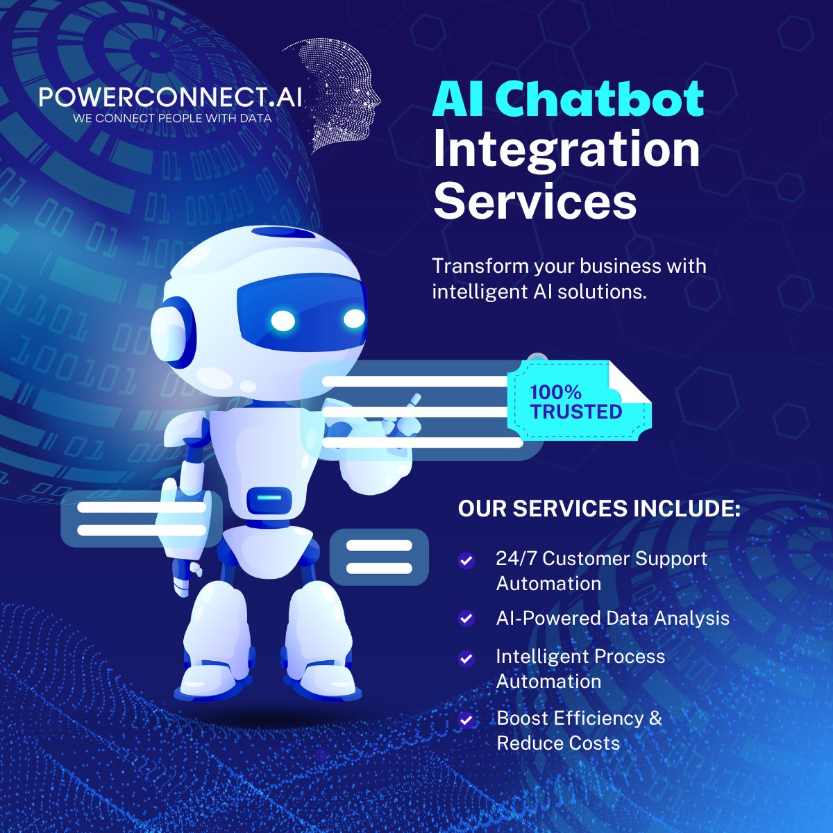 🚀 At POWERCONNECT.AI, we’re empowering businesses with next-gen AI Chatbot Integration Services — built for scale, speed, and smarter customer experiences! 🤖🌍

🌐 Powered by Anthropic + AWS, our solution includes:
✅ 24/7 Customer Support Automation 🕐
✅ AI-Powered