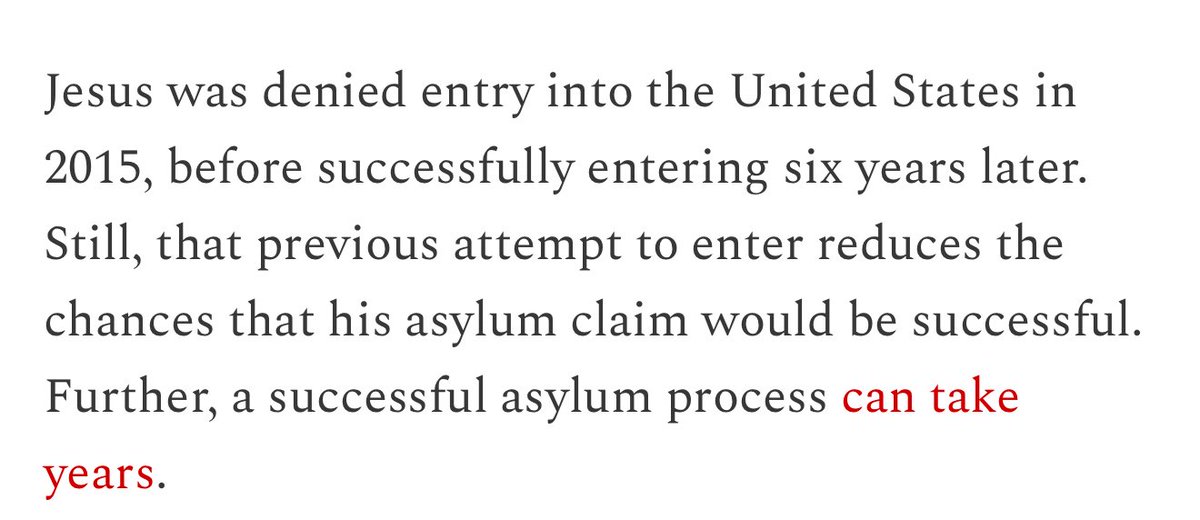 This is a story about a Venezuelan named Jesus who had his asylum claim denied in 2015 and then entered our country illegally under Biden— And Bulwark boy here wants to compare him to Christ.