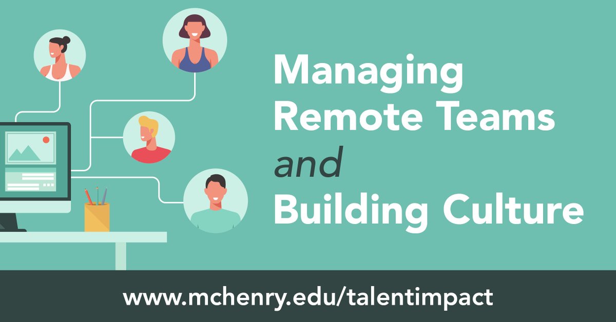 Gain confidence in leading remote teams and fostering a strong culture by attending "Managing Remote Teams and Building Culture" on September 25. Discover strategies to support distributed teams and retain top talent. Register at mchenry.edu/talentimpact
#RemoteLeadership
