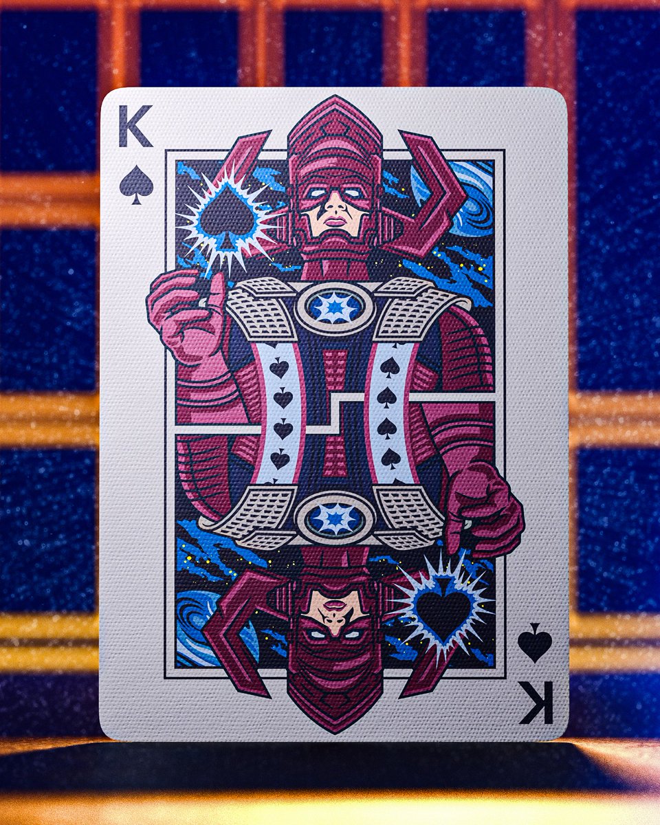 💥 It's Clobberin' Time! Fantastic Four Playing Cards transport you right into the action with Marvel's First Family as they save the planet from being devoured by Galactus! Available NOW for Pre-Order at theory11.com/fantasticfour 🔥 #theory11 #fantasticfour #marvel