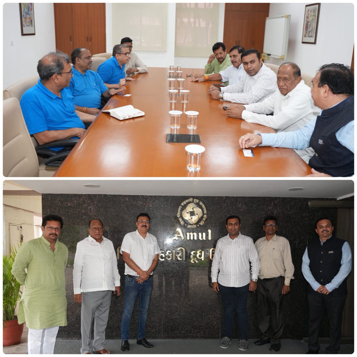 National Dairy Development Board (@nddb_coop) on Twitter photo Dr. <a href="/ShahMeenesh/">Meenesh Shah</a> , Chairman, NDDB, met with the Board of Kolhapur Milk Union (<a href="/GokulMilk/">Gokul Milk</a> ), led by Shri Navid Mushrif, Chairman, along with Dr. Yogesh Godbole, Managing Director & Directors Shri Vishwas Patil, Shri Arun Dongale and Shri Ajit Narke to review ongoing initiatives Dr. <a href="/ShahMeenesh/">Meenesh Shah</a> , Chairman, NDDB, met with the Board of Kolhapur Milk Union (<a href="/GokulMilk/">Gokul Milk</a> ), led by Shri Navid Mushrif, Chairman, along with Dr. Yogesh Godbole, Managing Director & Directors Shri Vishwas Patil, Shri Arun Dongale and Shri Ajit Narke to review ongoing initiatives