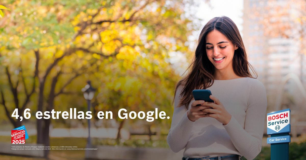 Bosch Car Service (@boschcarsvc_es) on Twitter photo ⭐️ ¿Sabías que tenemos una puntuación de 4.6 en Google? ⭐️
 
 Gracias a clientes como tú, recibimos opiniones que destacan nuestra atención profesional, rapidez y confianza.
 
 ¡Ven a comprobarlo tú mismo! 🚗🔧 ⭐️ ¿Sabías que tenemos una puntuación de 4.6 en Google? ⭐️
 
 Gracias a clientes como tú, recibimos opiniones que destacan nuestra atención profesional, rapidez y confianza.
 
 ¡Ven a comprobarlo tú mismo! 🚗🔧