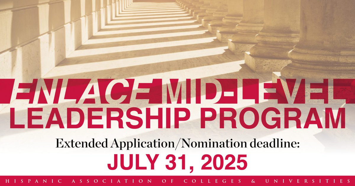 ¡Presenta tu solicitud al Programa de Liderazgo de Nivel Medio Enlace de HACU!

Esta experiencia impulsa la formación del personal universitario de nivel medio. Ya sea que pertenezcas al ámbito académico o administrativo, ¡este programa es para ti!

Plazo: 31 de julio de 2025