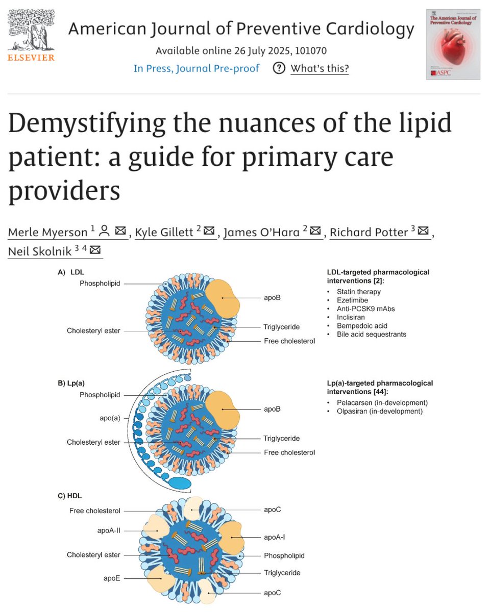 🧪 New in AJPC: Demystifying the Nuances of the Lipid Patient — a practical guide tailored for primary care providers 🌡️ Learn how to navigate lipid disorders effectively and optimize cardiovascular prevention in daily practice.

ow.ly/xVQL50Wx93c

#LipidManagement