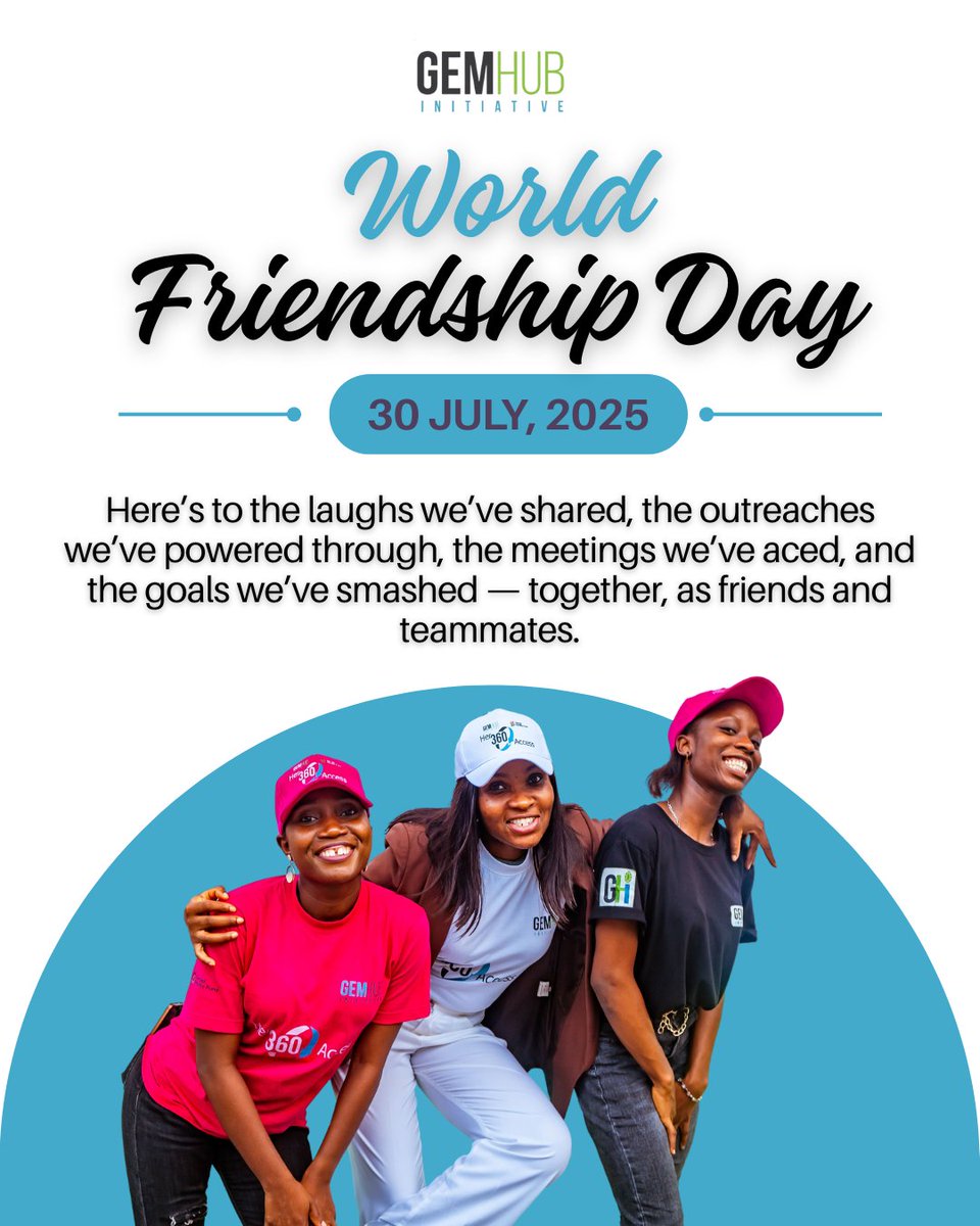 At Gem Hub Initiative, we’re more than colleagues — we’re family. 💙
Happy #WorldFriendshipDay to the team that makes change happen, together.
We love and celebrate you all! 💜