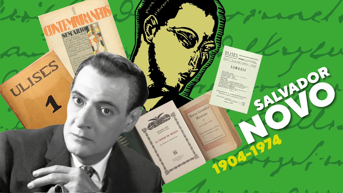 #HoyEnLaHistoria recordamos a #SalvadorNovo un genio  provocador de letras, cronista de la Ciudad de México y poeta sin miedo. Novo nació un 30 de julio de 1904 para romper moldes con su irreverencia, hoy celebramos su pluma sin pudor, libre, mordaz y eternamente brillante. ✍️🙌