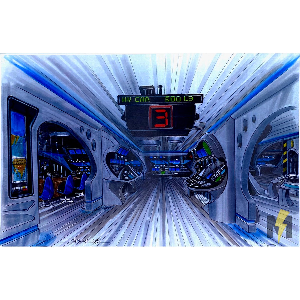 morphinmuseum's tweet image. Rescue Ready! Concept Art for Rescue Ops [Angle 1] at the Lightspeed Aquabase.

Lightspeed Personnel were meant to man and monitor the controls and screens deep in center frame, while a digital marquee scrolls above what appears to be a counter [alerting Lightspeed of a Level 3…