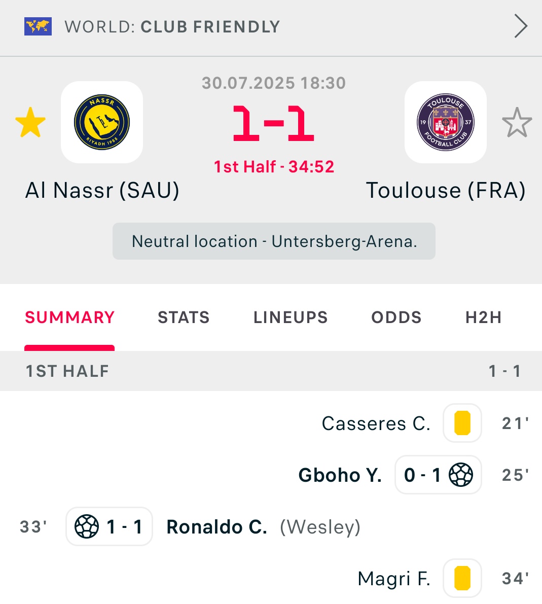 Mjombaa CR7 hata friendly match anaweka tu 🙌🙌🙌🙌🙌