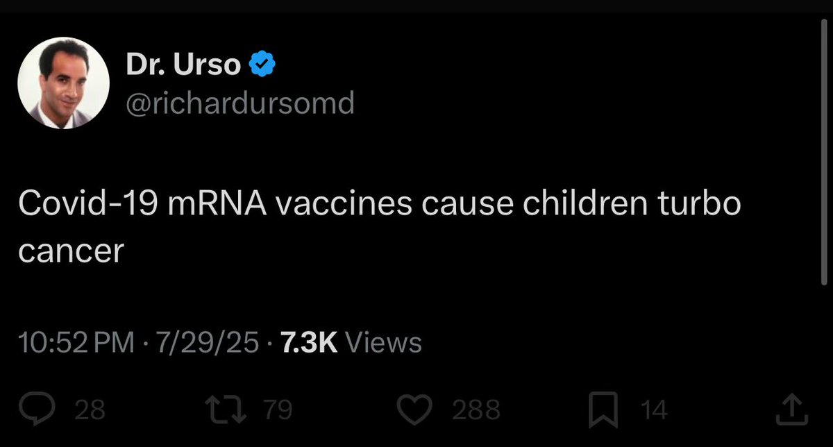 There’s no such thing as turbo cancer. There’s also no plausible mechanism for mRNA vaccines to cause cancer in general.