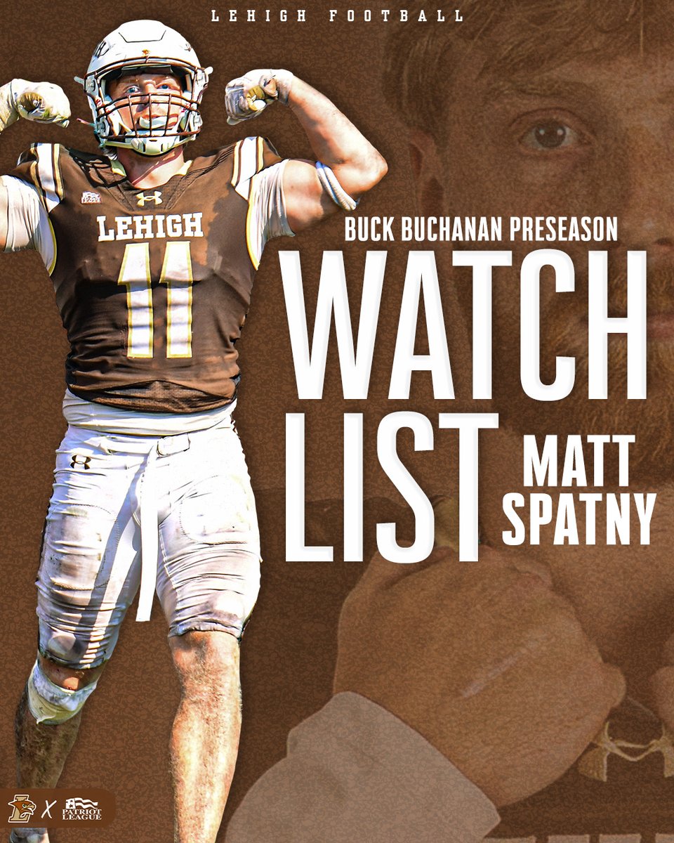 Lehigh Sports (@lehighsports) on Twitter photo Lehigh Football's Matt Spatny has been named to the Watch List for the Buck Buchanan Award <a href="/StatsPerform/">Stats Perform</a> !
lehighsports.com/news/2025/7/30… Lehigh Football's Matt Spatny has been named to the Watch List for the Buck Buchanan Award <a href="/StatsPerform/">Stats Perform</a> !
lehighsports.com/news/2025/7/30…