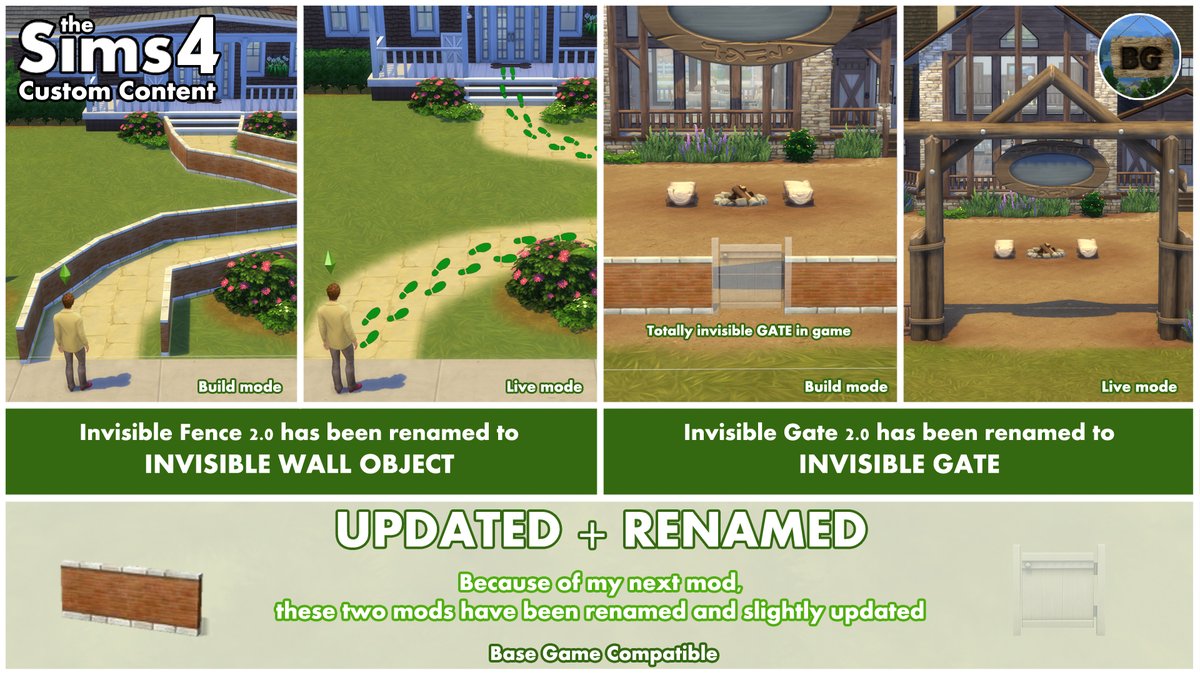 🎉'New' Updated Mods:Invisible Wall Objects + Invisible Gate🎉
These mods have been renamed + Updated.
For more info and the download link, click below.
🔽patreon.com/posts/new-curs…

#TheSims4 #Sims4 #TheSims4Mods #TheSims4CustomContent #TheSims4CC