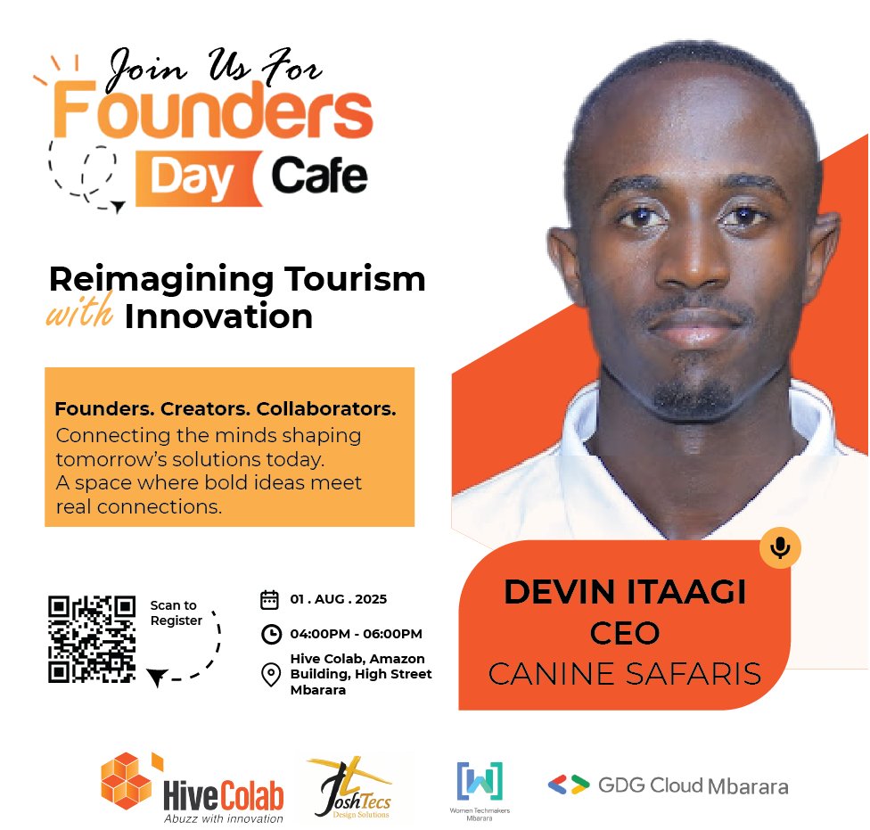 Joshtecs Software Solutions (@joshtecs_) on Twitter photo Weโre excited to host <a href="/DevinItaagi/">Itaagi Devin</a> , CEO of <a href="/Caninesafaris/">Canine Safaris Ltd ๐บ๐ฌ๐น๐ฟ๐ฐ๐ช</a>, at #FoundersDayCafe!
Serial Entrepreneur, SEED 2024 Winner, Sustainable Tourism Advocate, YALI & <a href="/hivecolab/">Hive Colab</a> Alumni, GITEX Africa Speaker.
Aug 1 | Amazon Building Mbra
Register: tinyurl.com/august-founderโฆ
#StartupMbarara Weโre excited to host <a href="/DevinItaagi/">Itaagi Devin</a> , CEO of <a href="/Caninesafaris/">Canine Safaris Ltd ๐บ๐ฌ๐น๐ฟ๐ฐ๐ช</a>, at #FoundersDayCafe!
Serial Entrepreneur, SEED 2024 Winner, Sustainable Tourism Advocate, YALI & <a href="/hivecolab/">Hive Colab</a> Alumni, GITEX Africa Speaker.
Aug 1 | Amazon Building Mbra
Register: tinyurl.com/august-founderโฆ
#StartupMbarara