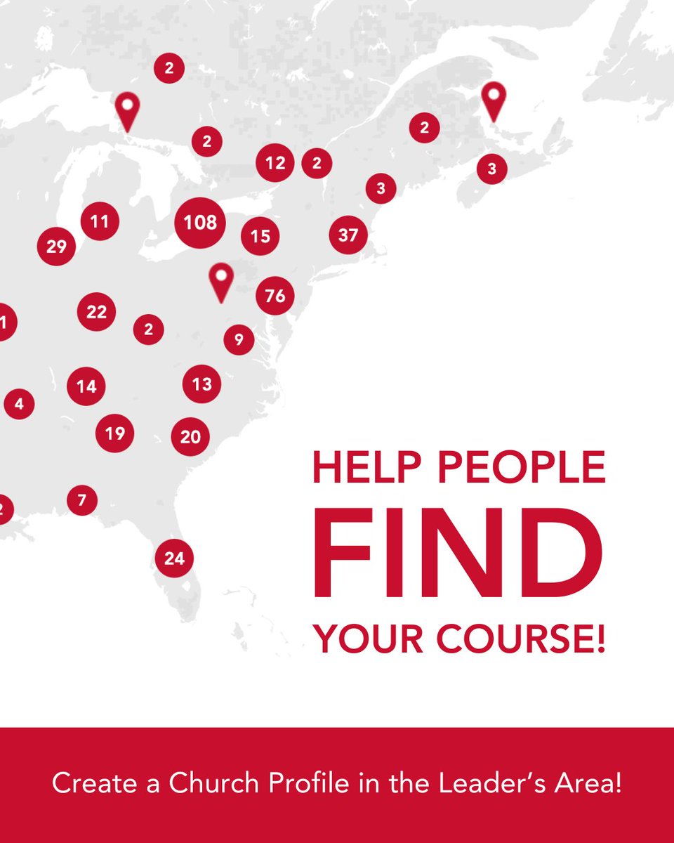 Add your church's courses to our Christianity Explored map! 

📍Create a Church Profile in the Leader's Area.