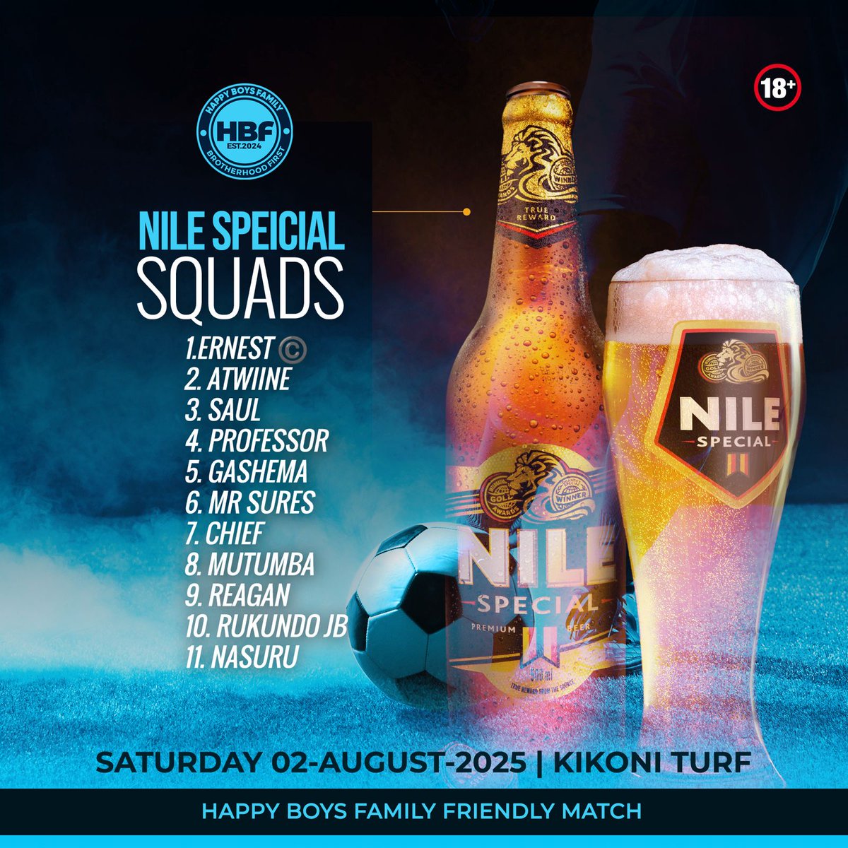 HappyBoyzfamily's tweet photo. SQUAD LISTS:
Guinness Team vs Nile Team π₯
Who is going to win? Drop your predictions β
#BrotherhoodFirst https://t.co/8IimCtJuCa