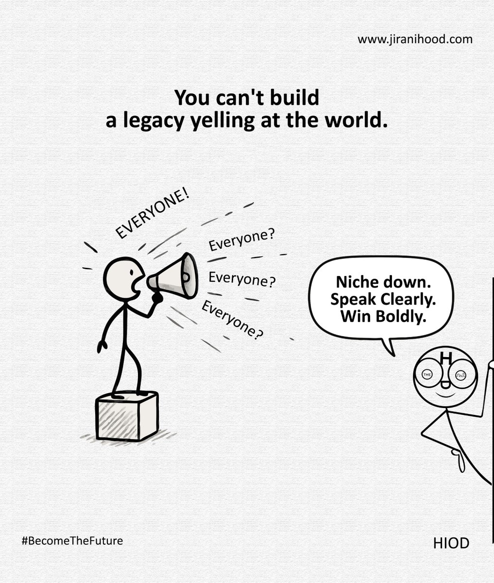 Brands that last 100 years say NO to everyone
They are confident in who they are and who they stand for. 

They move with clarity. Serve boldly. Carry Impact.

That's how legacies are built. That’s how Africa must be built.

Want to know how?
🌐jiranihood.com/services.html