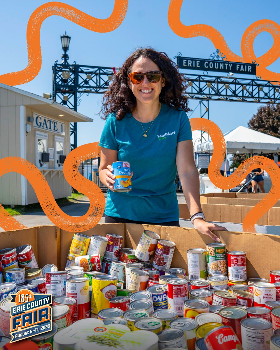 That Helping-The-Community Feeling 🥫💪

Opening Day + 4 or more canned goods= FREE ADMISSION 🎟️🥫🎡

Kick off the 185th Erie County Fair by giving back! On Wednesday, August 6, bring 4+ canned food items and receive FREE admission at the gate! All donations go directly to