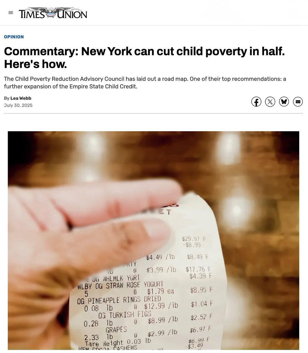 New York can cut child poverty in half. Read my op-ed in today’s Times Union to find out how.

Read more here: timesunion.com/opinion/articl…