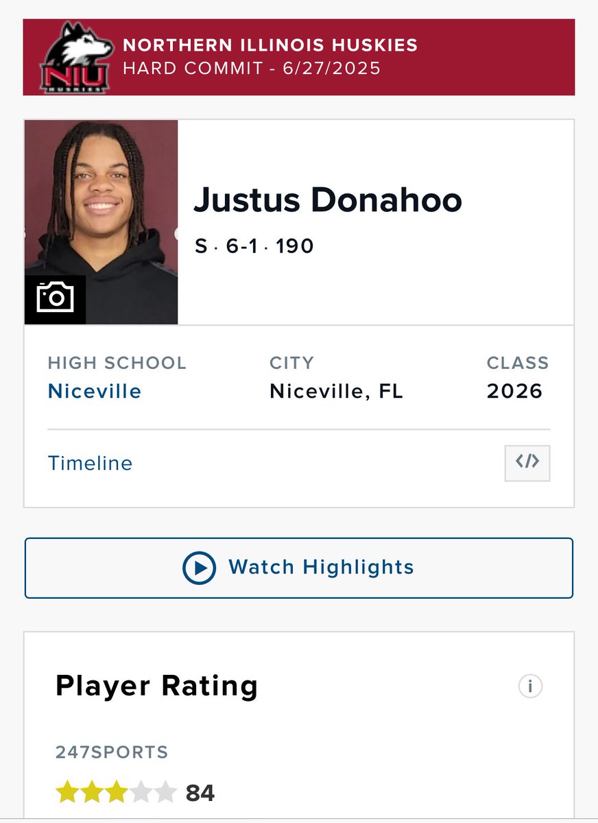 Blessed to receive my 3 stars 📈📈

<a href="/BALLERSCHOICE1/">BALLERS CHOICE LLC</a> <a href="/CoachMIL1/">COACH MiL</a>
<a href="/CoachWill850/">Coach Will</a> <a href="/NHS_Eagles_FB/">Niceville Football Recruiting</a>
<a href="/Coach_Brech/">David</a> <a href="/JohnGarcia_Jr/">John Garcia, Jr.</a>
<a href="/SWiltfong_/">Steve Wiltfong</a> <a href="/adamgorney/">Adam Gorney</a> <a href="/samspiegs/">Sam Spiegelman</a> <a href="/TomLoy247/">Tom Loy</a> <a href="/JohnGarcia_Jr/">John Garcia, Jr.</a> <a href="/LemmingReport/">Tom Lemming</a> <a href="/On3Spots/">On3Sports</a>