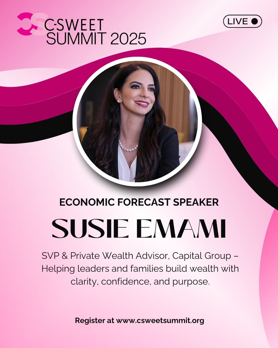 📈 Navigate today, capitalize tomorrow.
Join top financial minds Kim Kaselionis &amp; Susie Emami at #CSweetSummit for sharp insights into market shifts, capital strategy &amp; resilient leadership.
🎟 Early Bird ends Aug 1 → csweetsummit.org
#WomenInFinance #ExecutiveWomen