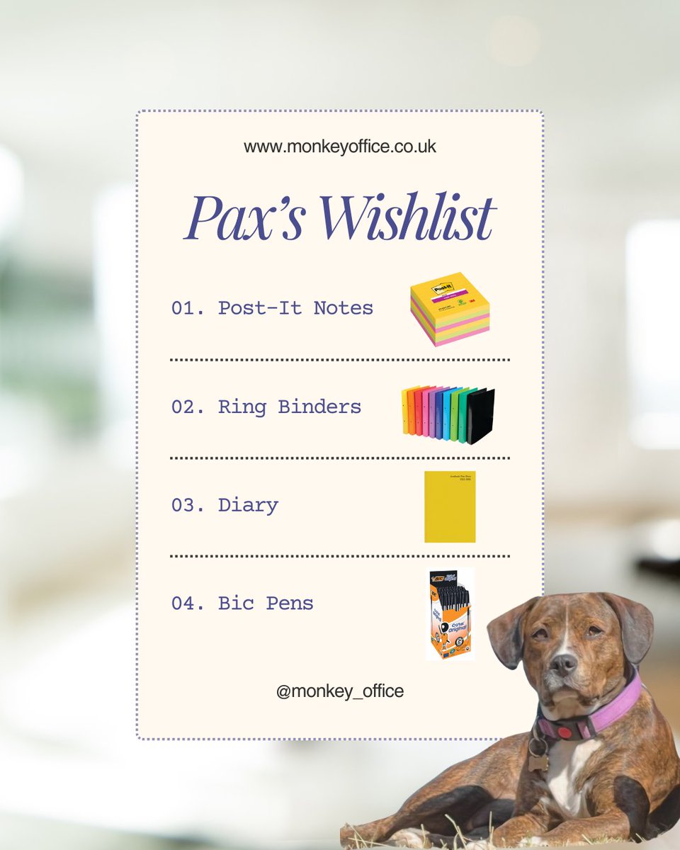 What's on your office wishlist?

See what matches on Pax's and let us know!

Shop at monkeyoffice.co.uk