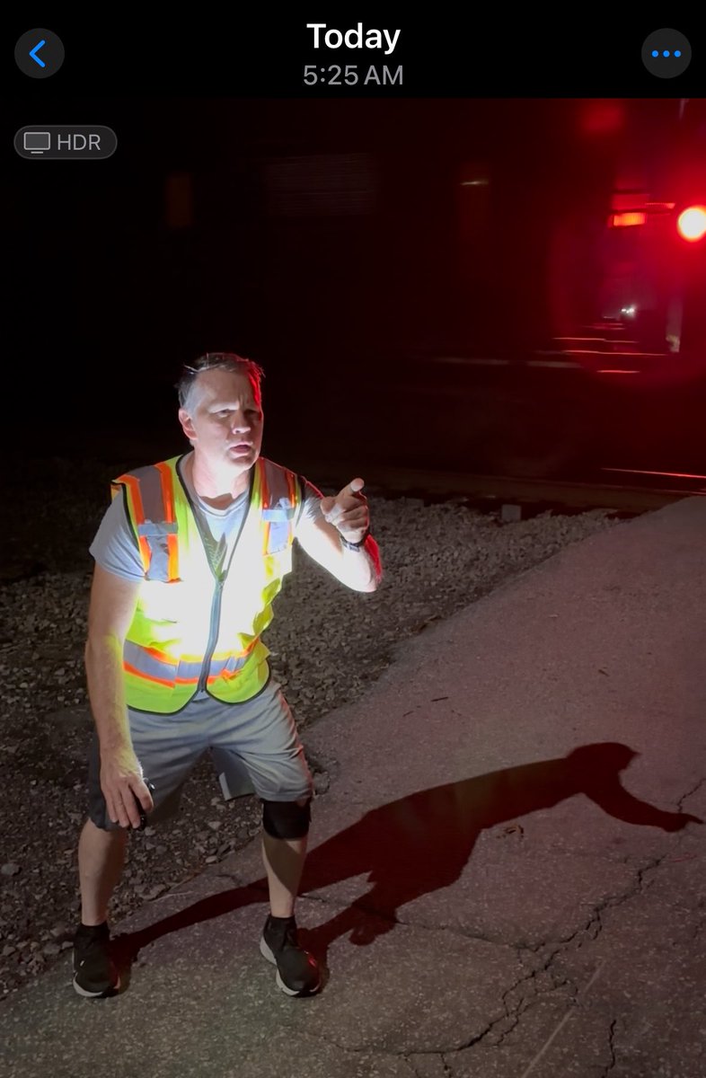#OuterBanks I found “Jimmy” the railroad guy from OBX on my morning run, funny he was at the #CSX in B-L, SC. Small world for sure!! He’s also my friend. <a href="/LancerShull/">Lancer Shull</a>