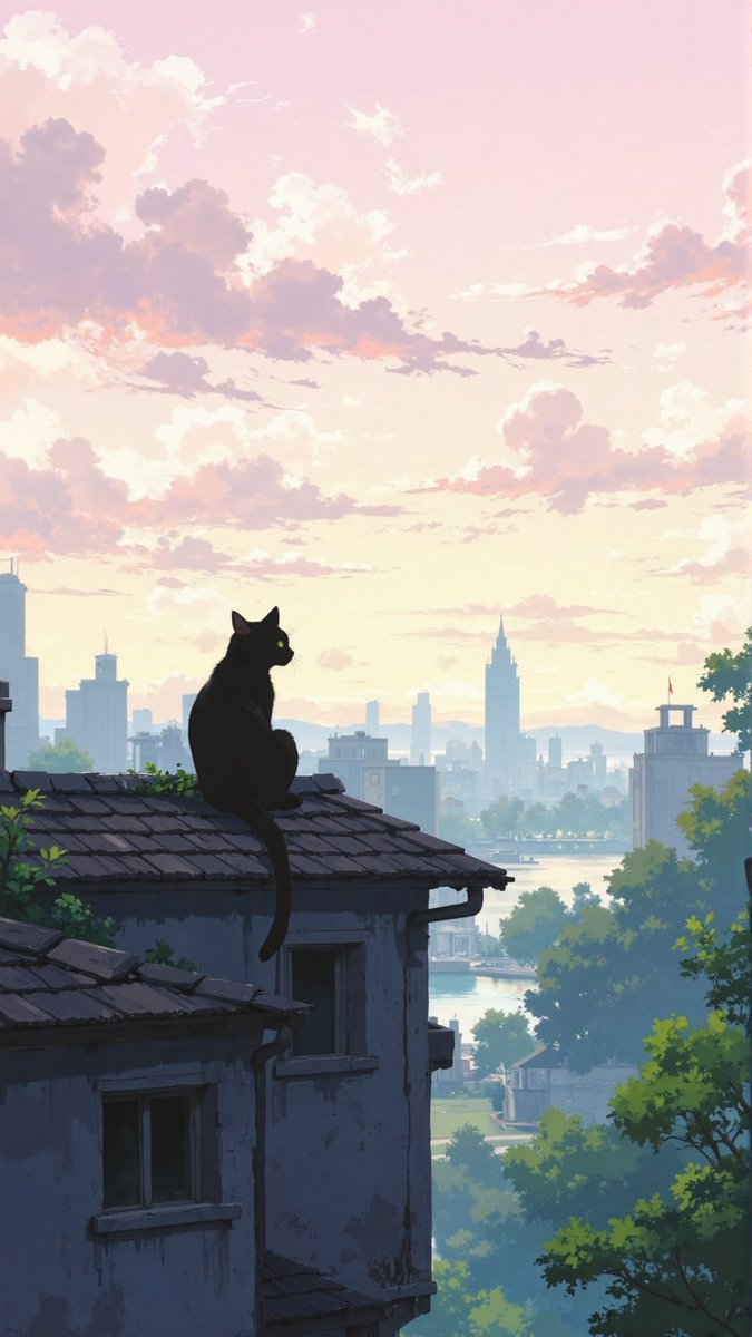 Good Evening fam 🌇 

Beneath quiet clouds
  a single paw makes no sound
  the dusk understands.

New OE on <a href="/objktcom/">objkt</a> !!

"The Silent Rooftop"
7 days - 0.5 $XTZ
(Link in comments 👇)

#TezosArts #NFTCommunity