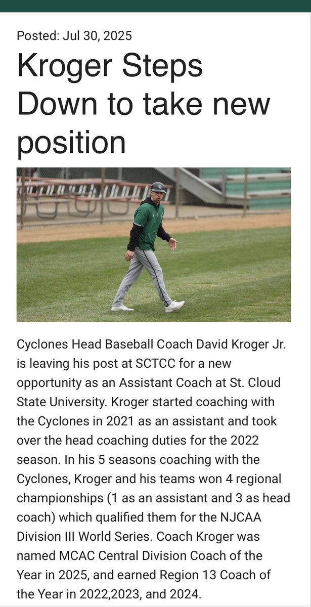 <a href="/SCTCCBaseball/">SCTCC Baseball</a> Press Release 📝