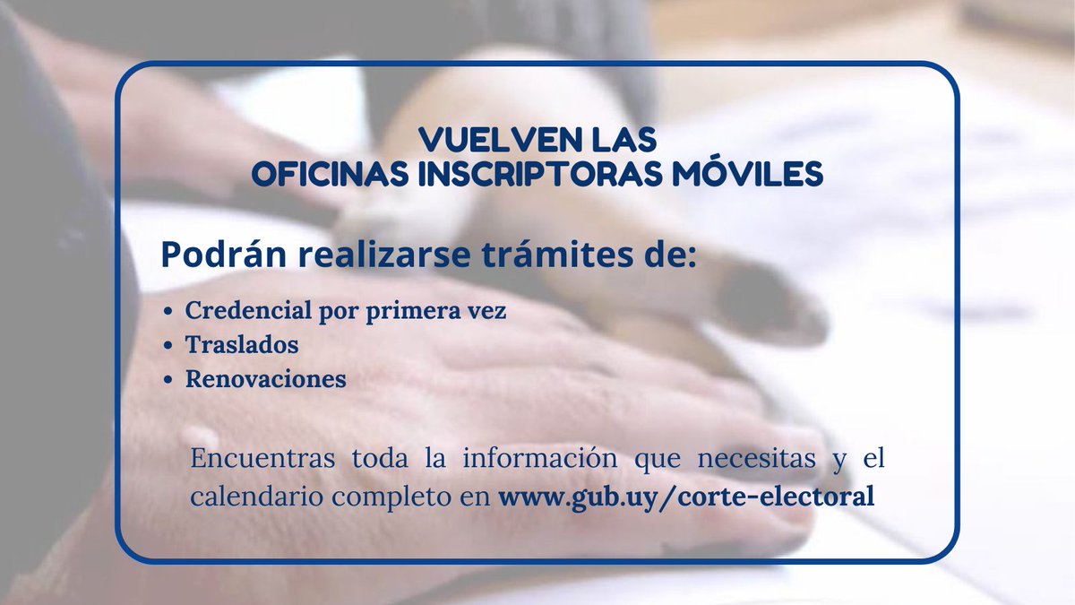 📢Reiniciamos nuestro recorrido por el país para que tramitar tu credencial sea mas fácil.
Calendario e información completa aquí:
👉shorturl.at/XWaD0

Vamos a donde te queda cerca‼️