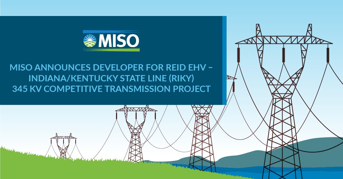 Republic Transmission, LLC (an <a href="/LSPowerGroup/">LS Power</a> Company) has been selected as the developer for the Reid Extra High Voltage (EHV) – Indiana/Kentucky State Line (RIKY) 345 kV Competitive Transmission Project. Visit MISO's News Center to learn more: bit.ly/4lQkQ2p.