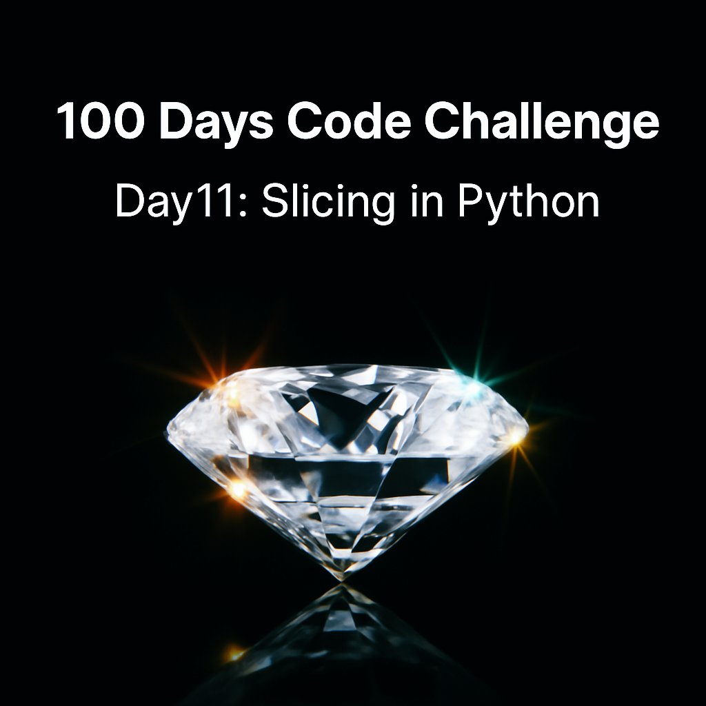 almas39537's tweet image. #Day11 of #100DaysOfCode 
🥮 What is slicing?
Slicing refers to extracting  a part of a string,a list,a tuple etc.We use slicing when we want to get a certain part of string.
Syntax:
sequence_name[start:stop:step]

 #DiamondTech #python #slicing #learntocode #programming