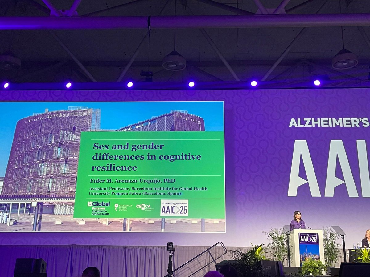 Eider Arenaza-Urquijo (@arenazaeider) on Twitter photo It was a pleasure to speak yesterday at #AAIC25 about sex and gender differences in cognitive resilience to Alzheimer’s disease. Honored to be part of a fantastic session covering genetics, hormonal changes, and disparities . Thanks to the <a href="/alzassociation/">Alzheimer's Association</a> for inviting me It was a pleasure to speak yesterday at #AAIC25 about sex and gender differences in cognitive resilience to Alzheimer’s disease. Honored to be part of a fantastic session covering genetics, hormonal changes, and disparities . Thanks to the <a href="/alzassociation/">Alzheimer's Association</a> for inviting me