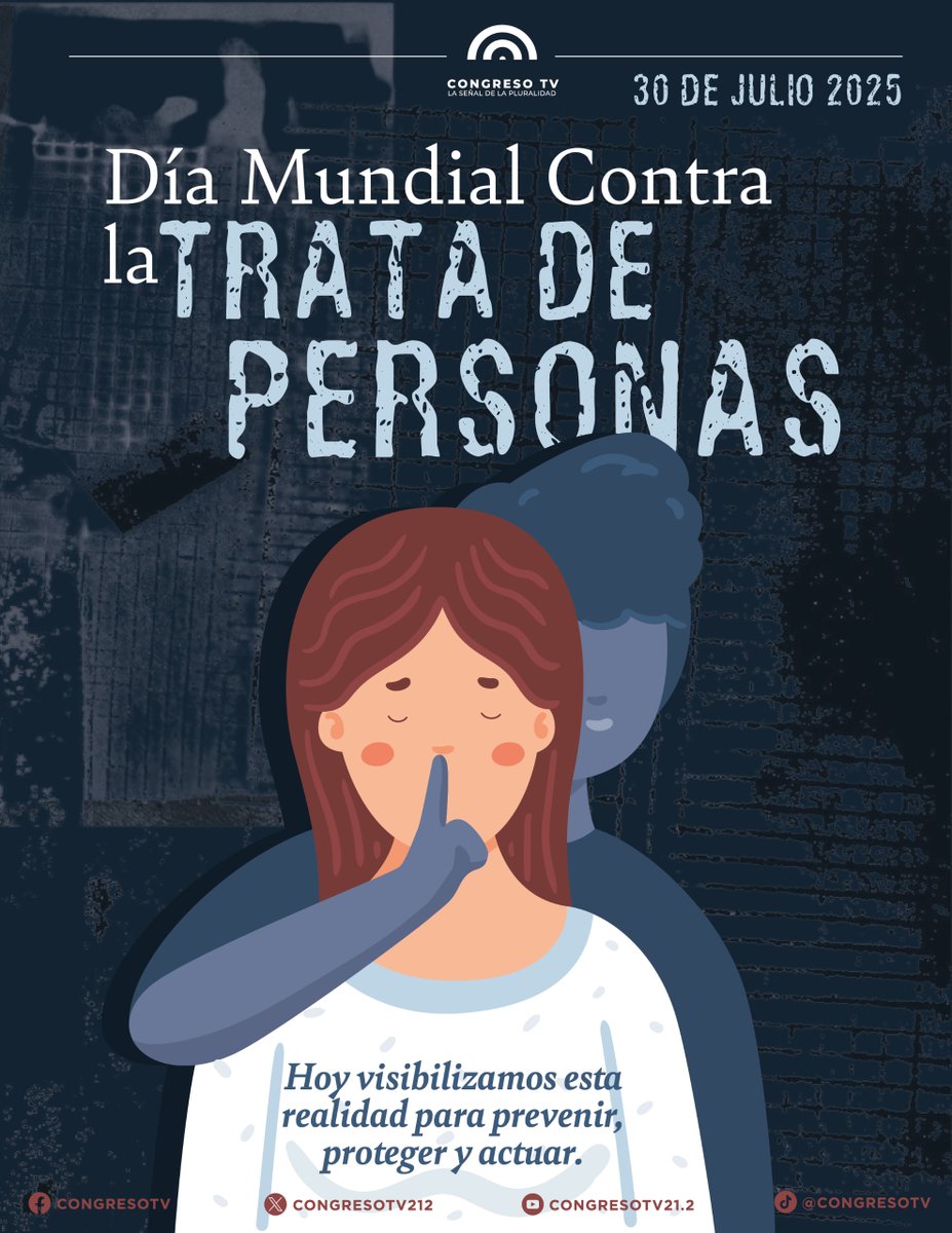 👉🗓️  Esta es una fecha para concienciar sobre la situación de las víctimas del tráfico humano y para promocionar y proteger sus derechos. ¡Erradiquemos y prevengamos este delito!

#30deJulio #DíaMundialContraLaTrataDePersonas #CongresoTv