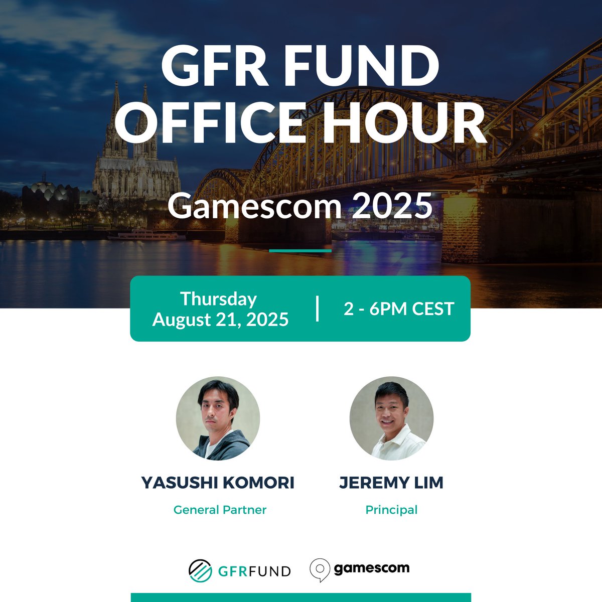 We're excited to announce our #Gamescom 2025 Office Hour, which will take place in Cologne, Germany! 🤩 

🔥 This event is open to early-stage startups in entertainment, consumer tech, gaming, Generative AI, the creator economy, media &amp; brands, and fintech. We invite founders