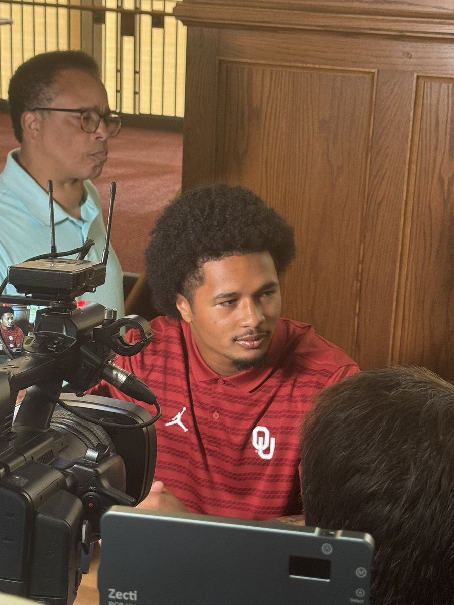 New Sooners RB Jaydn Ott says John Mateer was a big reason he chose OU over Georgia… Says his ankle “feels great.”
