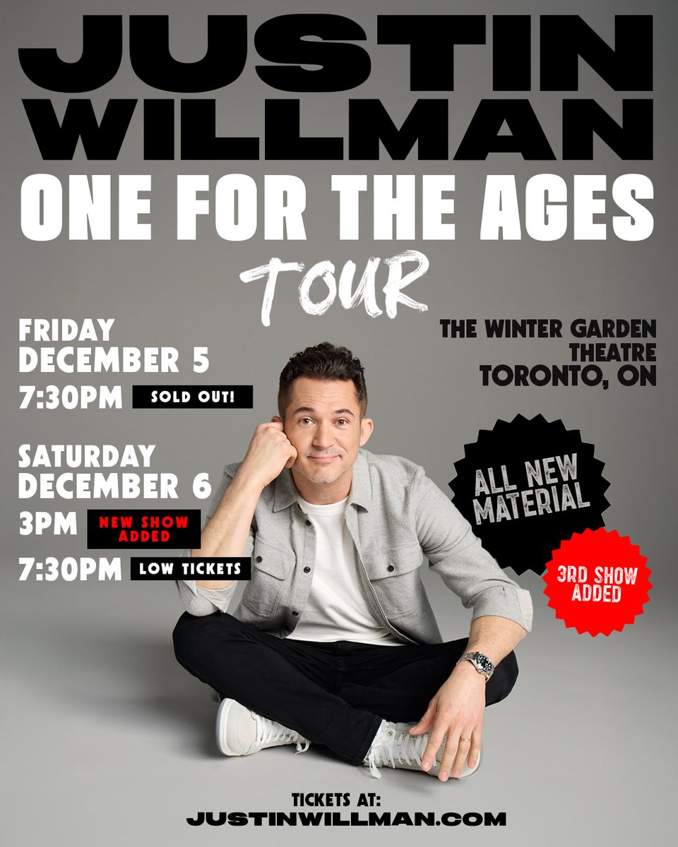 Toronto! 3rd show added - don’t blink ticketmaster.ca/event/100062FC…