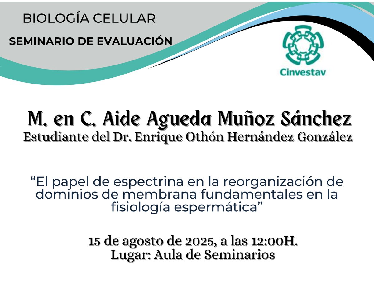 Departamento de Biología Celular del CINVESTAV (@biocelcinves) on Twitter photo 