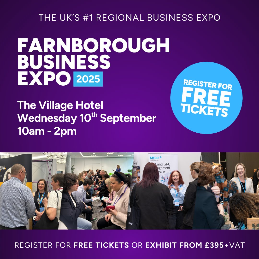 Generate new #business #leads and #engage with local businesses that don't attend regular #networking #events at Farnborough's BIGGEST B2B showcase event! b2bexpos.co.uk/event/farnboro… #FarnboroughNetworking