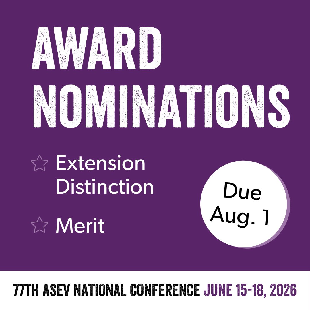 REMINDER! Do you know someone making a lasting impact in enology or viticulture? Help us recognize excellence! Nominate a deserving colleague for the ASEV Merit Award or the Extension Distinction Award by August 1. Learn more and submit at asev.org/awards