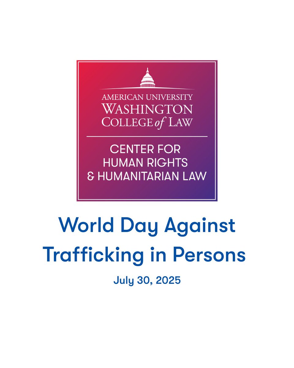 Today is #WorldDayAgainstTrafficking.

Established by the <a href="/UN/">United Nations</a> in 2013, the day raises awareness of trafficking victims &amp; calls for stronger protections and justice.

At <a href="/humanrts/">Center For Human Rights & Humanitarian Law</a>, we remain committed to advancing rights-based responses to end human trafficking. #HumanRights