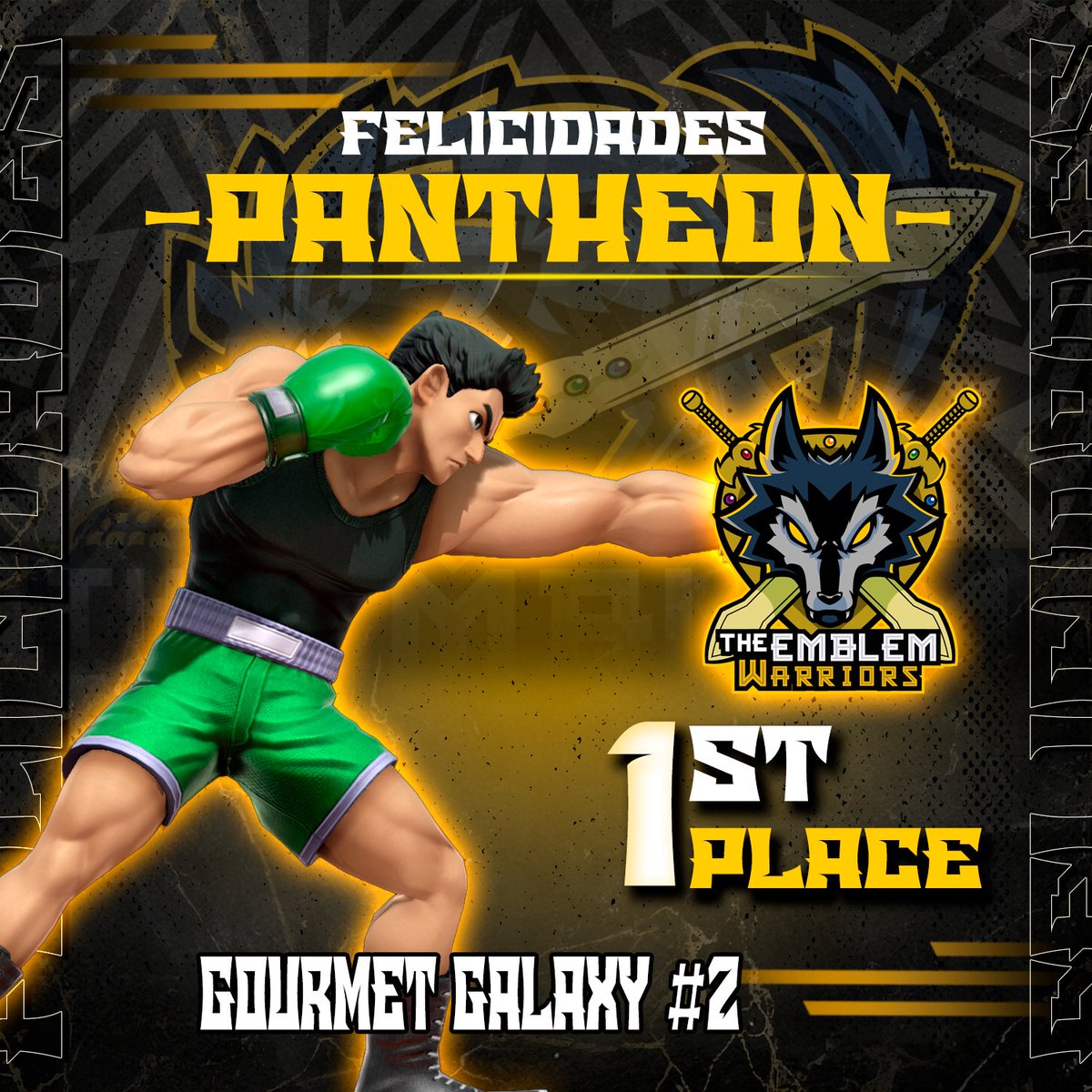 🛡️ The Emblem Warriors ⚔️ (@tew_esports) on Twitter photo Felicitamos a nuestro compañero <a href="/The_Cuevas/">TEW | Pantheon</a> por su 1er Lugar 🥇 en Gourmet Galaxy 🥳💛
📌Bracket: start.gg/tournament/gou…
#GoTEW ⚔️🛡️ Felicitamos a nuestro compañero <a href="/The_Cuevas/">TEW | Pantheon</a> por su 1er Lugar 🥇 en Gourmet Galaxy 🥳💛
📌Bracket: start.gg/tournament/gou…
#GoTEW ⚔️🛡️