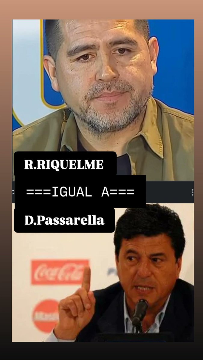 ROMÁN RIQUELME, VOS SOS DRAPIE!!!! POR NO DECIR QUE YA TE DICEN MUFA

ANDATE POR FAVOR!!!!!

FIN. 

RIQUELME=PASSARELLA

<a href="/BocaJrsOficial/">Boca Juniors</a> <a href="/infobae/">infobae</a> <a href="/clarincom/">Clarín</a> <a href="/ESPNArgentina/">ESPN Argentina</a> <a href="/TyCSports/">TyC Sports</a> <a href="/okdobleamarilla/">doble amarilla ⭐️⭐️⭐️</a> <a href="/ciudadanodukaok/">Duka</a> <a href="/FlavioAzzaro/">Flavio Azzaro</a> <a href="/TotiPasman/">Juan Carlos Pasman</a> <a href="/PrensaBoca12/">Prensa Boca Mi Vida</a> <a href="/RiverPlate/">River Plate</a> <a href="/jorgereale/">Jorge Reale</a>