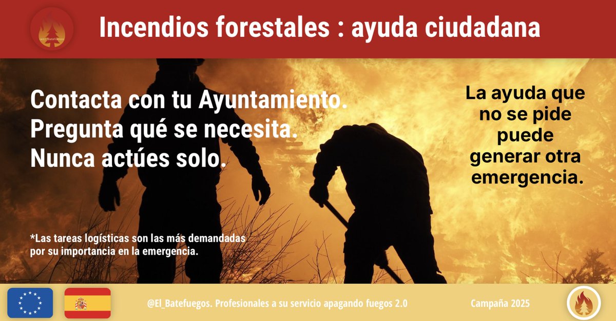 ⚠️INFORMACIÓN DE INTERÉS #IFCuevasDelValle 
Se prudente porque la buena voluntad, NO es suficiente.
Porque...
- Puedes obstaculizar el acceso a los Servicios de emergencia.
- Puedes sufrir daños físicos por humo o fuego ( el incendio sigue activo )
- Es un reto logístico en