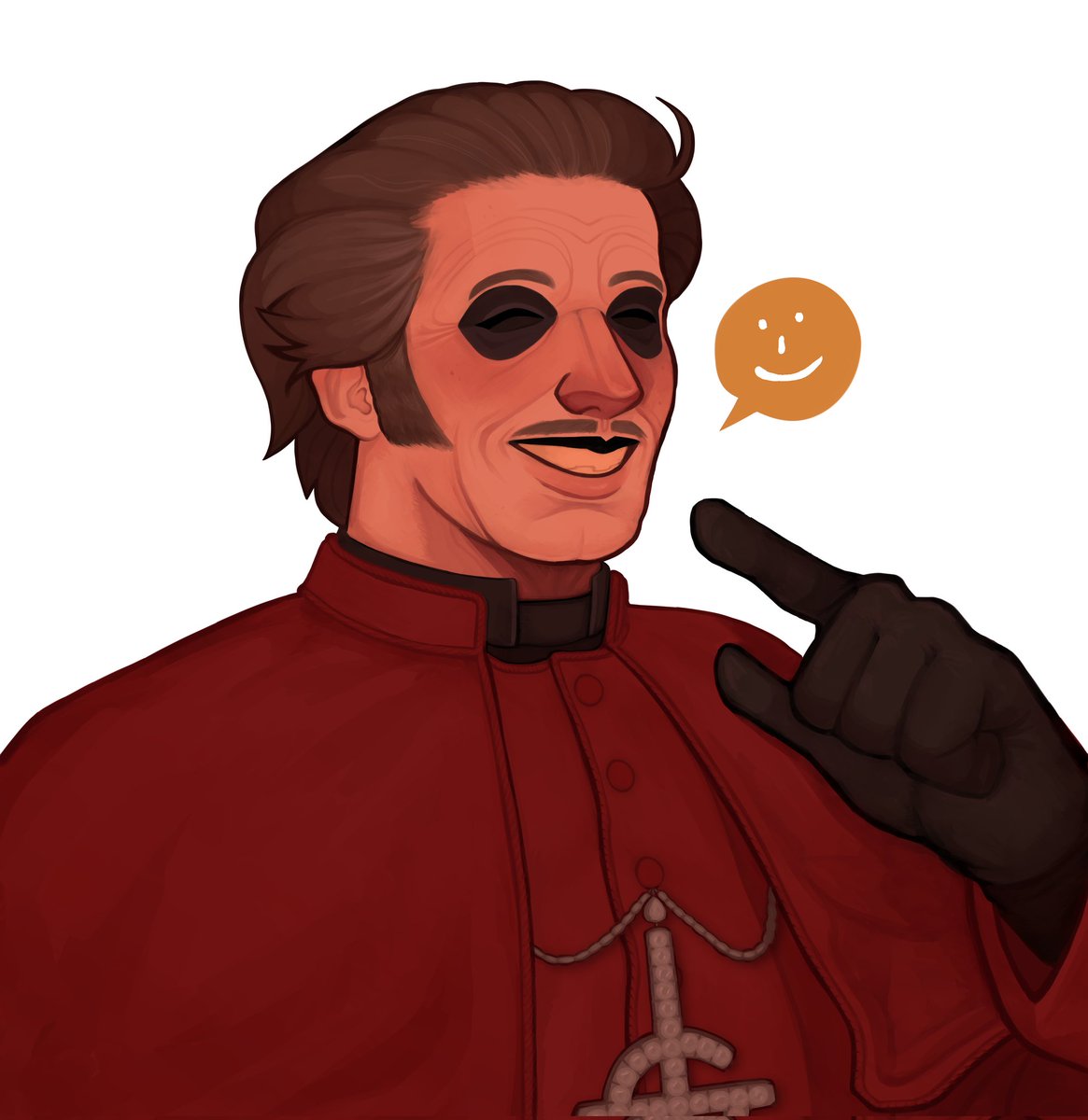 he's asking to see your smile!