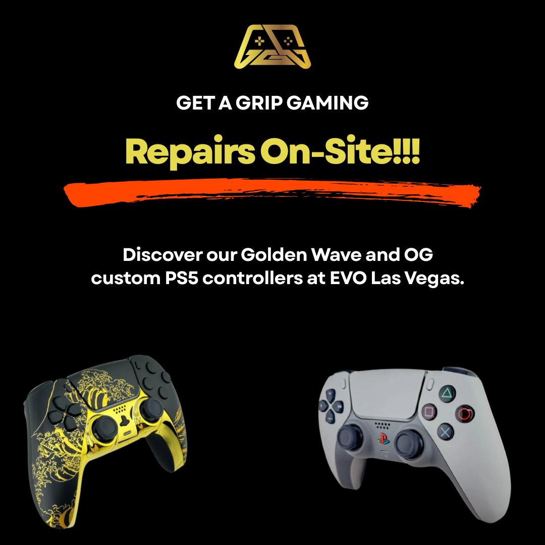 Get a Grip Gaming (@getagrip_gaming) on Twitter photo <a href="/GetAGrip_Gaming/">Get a Grip Gaming</a> x <a href="/Evo/">Evo</a> Las Vegas🔷
COME SEE US!
We will be at Evo Las Vegas, offering limited pro controller inventory and repairs.
ONLY 24  PRO CONTROLLERS AVAILABLE!
REPAIRS OFFERED:
🖱️Tactile Face Buttons🖱️
🔘Membrane Button Replacement🔘
👀TMR Joystick Module Upgrade👀 <a href="/GetAGrip_Gaming/">Get a Grip Gaming</a> x <a href="/Evo/">Evo</a> Las Vegas🔷
COME SEE US!
We will be at Evo Las Vegas, offering limited pro controller inventory and repairs.
ONLY 24  PRO CONTROLLERS AVAILABLE!
REPAIRS OFFERED:
🖱️Tactile Face Buttons🖱️
🔘Membrane Button Replacement🔘
👀TMR Joystick Module Upgrade👀