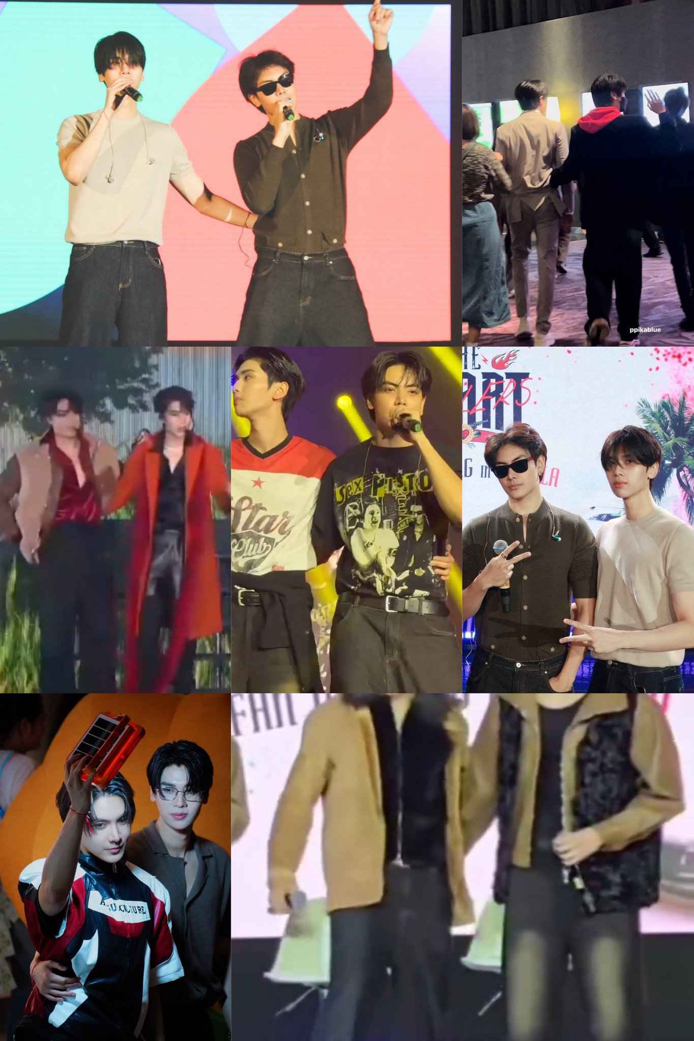 Dunk 「VESPERA Tシャツ #JoongDunk #จุงดัง Joong's shirt on dunk's shoulder 🤭😁 #dunk#joong#dunkdunk