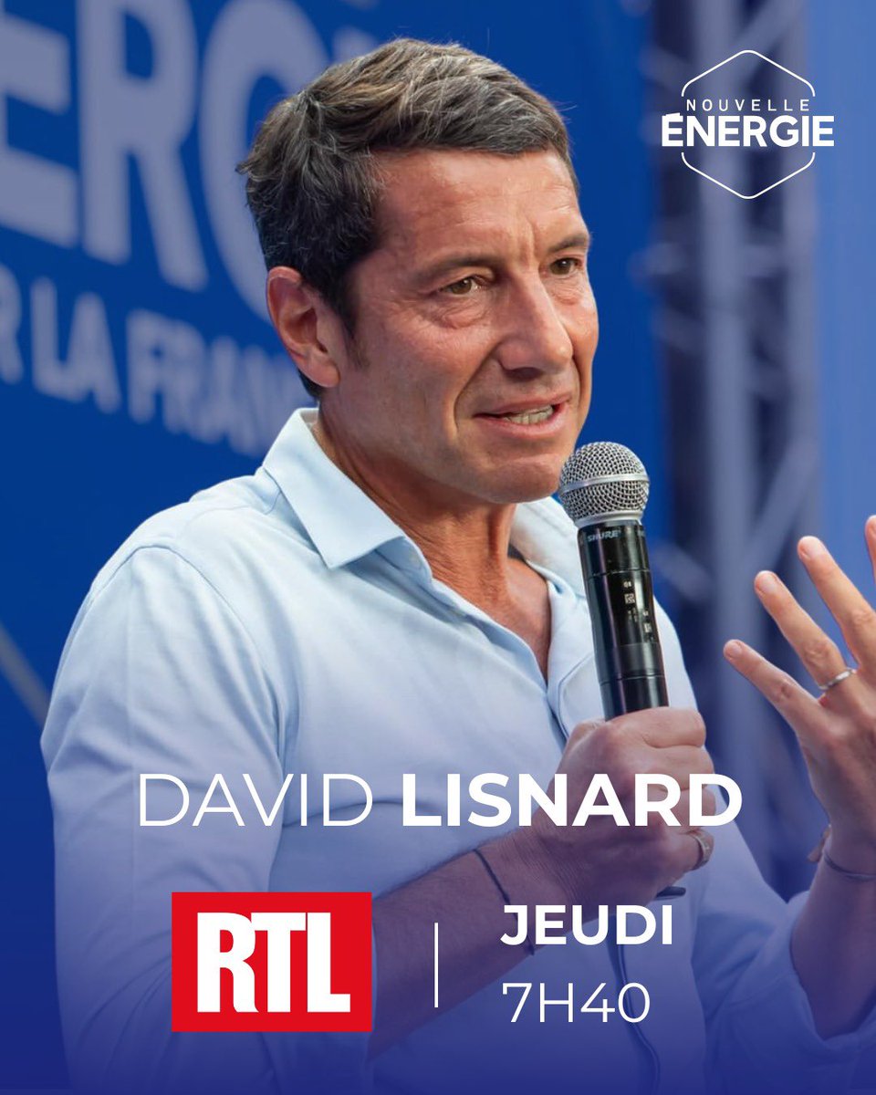 Nouvelle Énergie (@nouv_energie) on Twitter photo 🎙️ Soyez à l’écoute de <a href="/RTLFrance/">RTL France</a>, demain matin, à 7h40, pour l’interview de <a href="/davidlisnard/">David Lisnard</a> 🎙️ Soyez à l’écoute de <a href="/RTLFrance/">RTL France</a>, demain matin, à 7h40, pour l’interview de <a href="/davidlisnard/">David Lisnard</a>